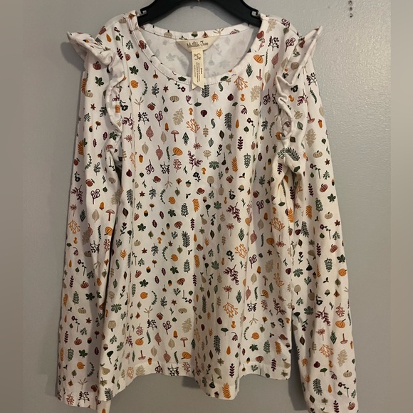 Matilda Jane Other - Matilda Jane White Top with Autumn Leaf Print‎